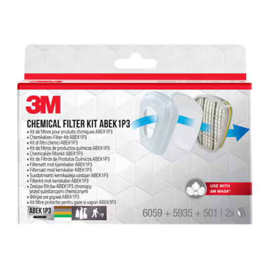 3M™ Filterset 6004-1, ABEK1P3 combinatiefilters (2x6059, 2x5935, 2x501)