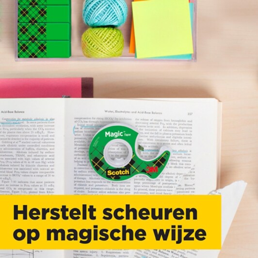 Scotch® Magic™ Invisible Tape 8-1915R3/2, promotiepakket, 19 mm x 15 m, 2 + 1 GRATIS rollen/verpakking