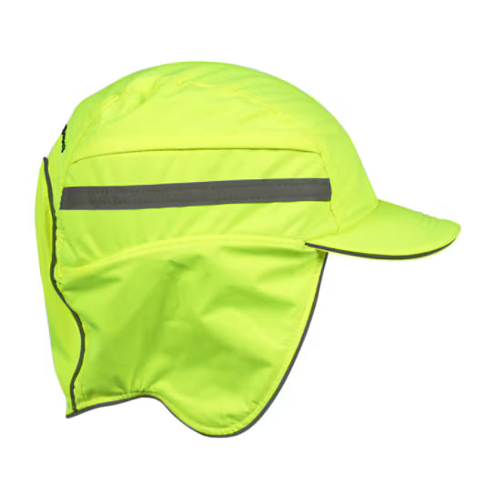 3M™ First Base™ 3 Stootpet 2021209, Winter, hi-viz, geel, korte klep, 55 mm, aangepast