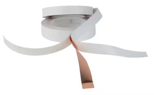 3M™ ET 1182 Koperfolie, glad, met dubbelzijdige geleidende lijm, Koper, 25 mm x 16,5 m x 0,09 mm