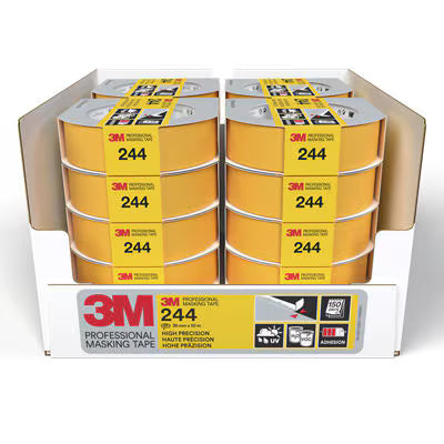 3M™ Professionele maskeertape 244, Verschillende oppervlakken, 30 mm x 50 m, 1 rol/verpakking, 100% PEFC, SGSCH-PEFC-COC-110078