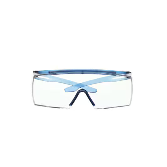 3M™ SecureFit™ 3700 Overzetbril, blauwe veren, antikras+ (K), transparante lens, SF3701ASP-BLU-EU, 20/doos