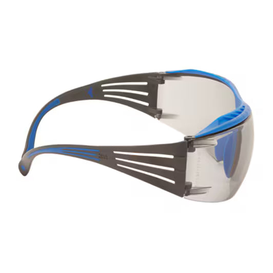 3M™ SecureFit™ 400X Veiligheidsbril, blauw/grijs montuur, Scotchgard™ condenswerende en krasbestendige coating (K&N), lichtgrijze lenzen voor binnen/buiten, SF407XSGAF-BLU-EU, 20/doos