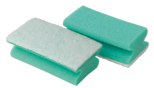 Scotch-Brite™ Synthetische spons met handgreep 108, Groen/Wit, 70 mm x 130 mm, 10/Pak