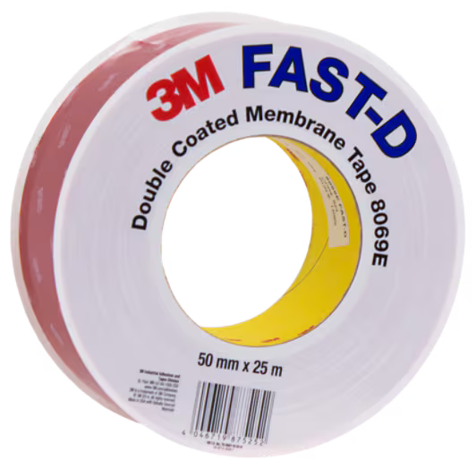 3M™ Flexibele dubbelzijdige Afdichtingstape 8069E - FAST-D, Lichtbruin, 50 mm x 25 m, 0.47 mm