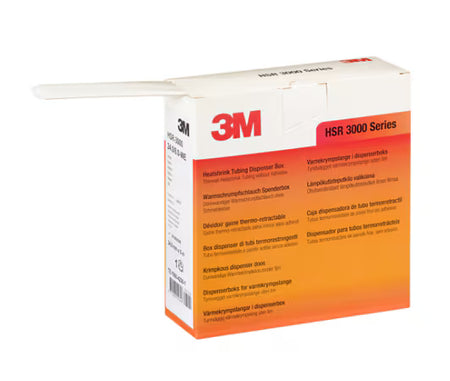 3M™ HSR 3000 Dunwandige Warmtekrimpkousbuis op Minirol, Wit, 18/6 mm, 5 m, Dispenserdoos