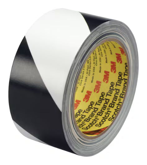 3M™ Gestreepte Veiligheidstape 5700, Zwart/Wit, 50 mm x 33 m, 0.14 mm