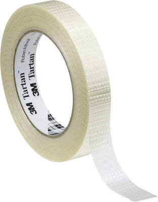 Tartan™ Kruisgeweven Vezelversterkte Tape 8954, Transparant, 75 mm x 50 m, 0.125 mm