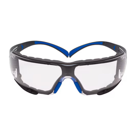 3M™ SecureFit™ 400 Veiligheidsbril, blauw/grijs montuur, foam, Scotchgard™ condenswerende en krasbestendige coating (K&N), heldere lenzen, SF401SGAF-BLU-F-EU