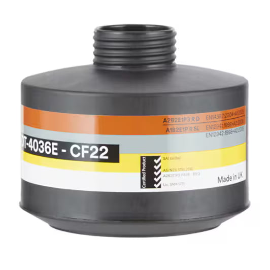 3M™ Gas/damp-patroon en deeltjesfilter met DIN-schroefdraad CF22 A2B2E1P3 R D, DT-4036E
