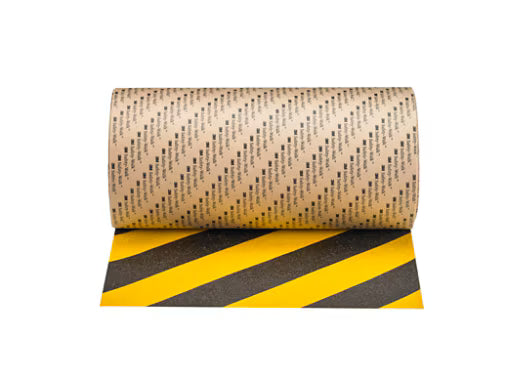 3M™ Safety-Walk™ Slip-Resistant General Purpose Tapes and Treads 613, Black/Yellow Stripe, 152.4mm x 18.3m, Roll, 1/case