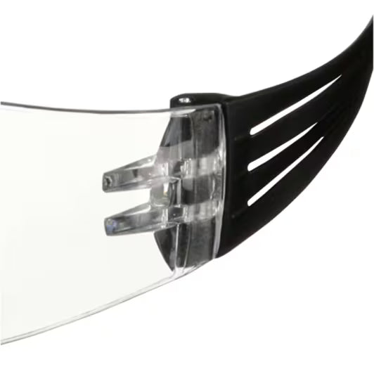 3M™ SecureFit™ 100 Veiligheidsbril, zwart montuur, krasbestendige, heldere lenzen, SF101AS-BLK-EU, 5/verp., 20 verp./doos