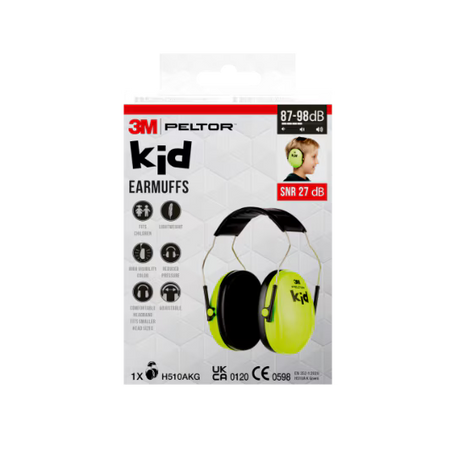 3M™ PELTOR™ Kid gehoorkap H510AKG, SNR-waarde 27 dB, neongroen