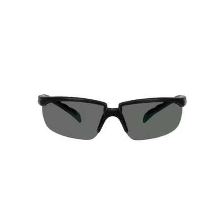 3M™ Solus™ 2000 Veiligheidsbril, zwart/groen frame, antikras+ (K), IR 3.0 grijze lenzen, S2030ASP-BLK, 20/doos