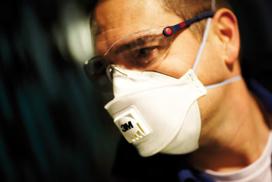 3M™ Aura™ Stofmasker, FFP2, met ventiel, bulk, 9322+
