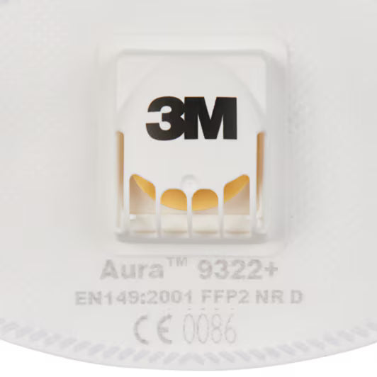 3M™ Aura™ Stofmasker, FFP2, met ventiel, 9322+
