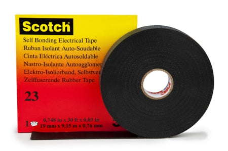 Scotch® 23 Ethyleen-Propyleen-Rubber-Band, zelffuserend, Zwart, 19 mm x 4 m, 0,76 mm, 200/doos