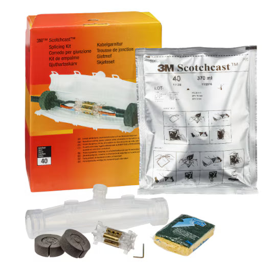 3M™ Scotchcast™ 92-NBA 3C Giethars-Lijnverbindingsmof, 0.6/1 kV, 4x 1.5 - 16, 5x 1.5 - 16 mm², Schroefconnector