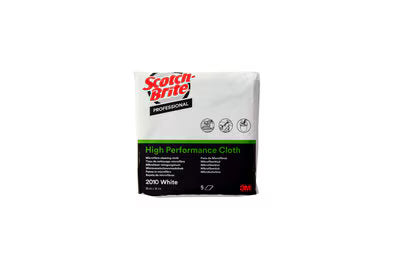 Scotch-Brite™ High Performance Microvezeldoek 2010, Wit, 360 mm x 360 mm, 5/Pak, 10 Pack/Doos