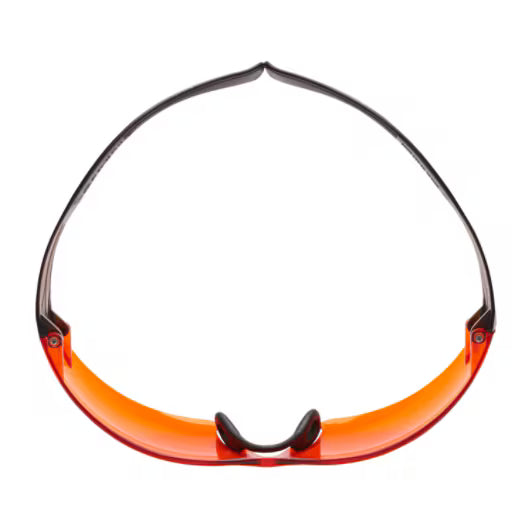 3M™ SecureFit™ 400 Veiligheidsbril, zwart/bruin montuur, Scotchgard™ condenswerende en krasbestendige coating (K&N), oranje lenzen, SF406SGAF-BLA-EU