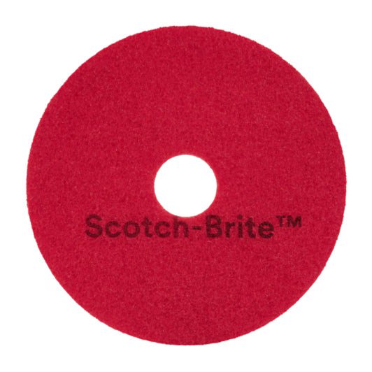 Scotch-Brite™ Vloerpads, Rood, 530 mm, 5/Doos