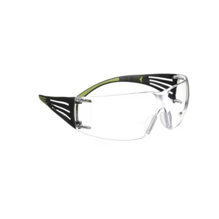 3M™ SecureFit™ 400 Veiligheidsleesbril, zwart/groen montuur, antikras/anticondens, heldere +2.5 lenzen, SF425AS/AF-EU, 20/doos