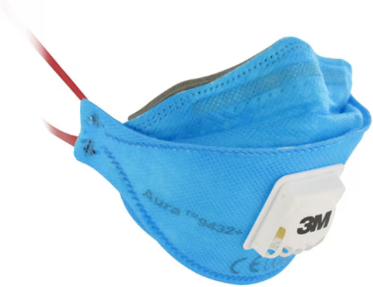 3M™ Aura™ Stofmasker, FFP3, met ventiel, 9432+