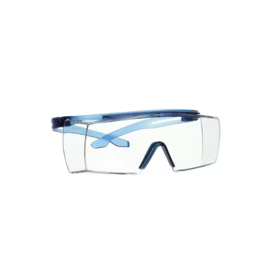 3M™ SecureFit™ 3700 Overzetbril, blauwe veren, antikras+ (K), transparante lens, SF3701ASP-BLU-EU, 20/doos