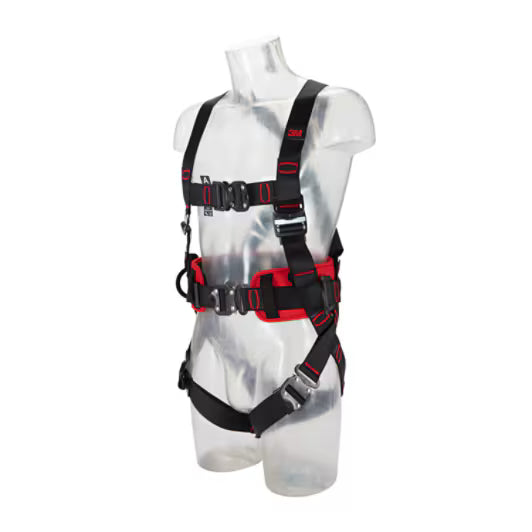 3M™ Protecta® E200 Comfort valbeveiligingsharnas voor werkpositionering, positionering, zwart, XL, 1161635
