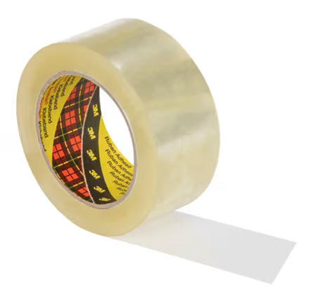 Scotch® Krachtige dozensluittape 375E, Transparant, 75 mm x 66 m, 0.075 mm