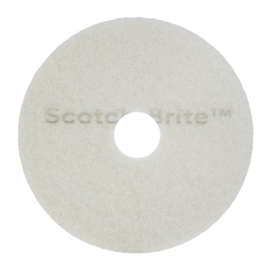 Scotch-Brite™ Vloerpads, Wit, 482 mm, 5/Doos