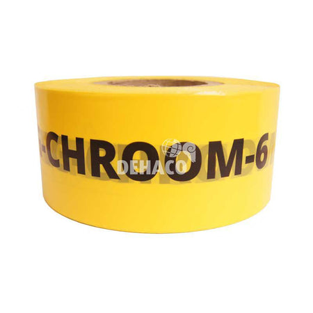 Afzetlint ‘Chroom-6 - verboden toegang‘ 8 cm x 500 meter geel NL
