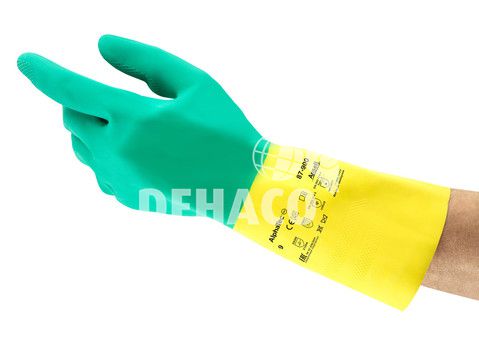 Ansell AlphaTec 87-900 groen/geel Cat.3 Mt.10