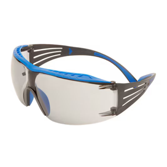 3M™ SecureFit™ 400X Veiligheidsbril, blauw/grijs montuur, Scotchgard™ condenswerende en krasbestendige coating (K&N), lichtgrijze lenzen voor binnen/buiten, SF407XSGAF-BLU-EU, 20/doos