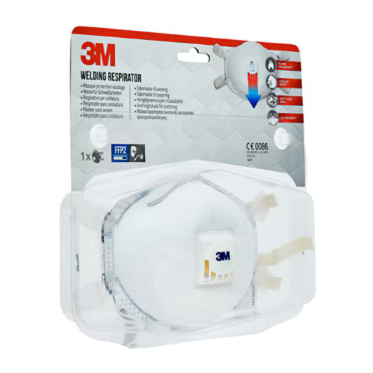 3M™ Stofmasker voor lassen 9928, FFP2, ventiel, 1/pak