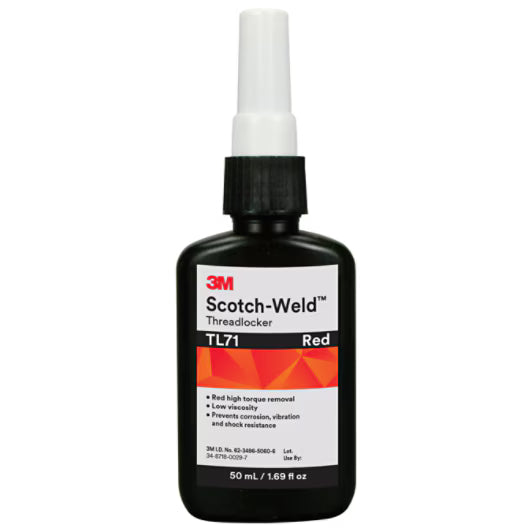 3M™ Scotch-Weld™ Schroefdraadborgmiddel TL71, Rood, 50 ml