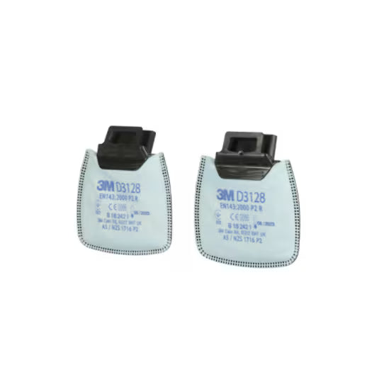 3M™ Secure Click™ Deeltjesfilter tegen hinderlijke niveaus van organische dampen/zure gassen en ozon tot 10x OEL, P2 R, D3128