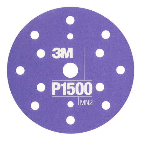 3M™ Hookit™ Flexibele Schuurschijf 270J, 150 mm, 15 gaten, P1500, 34423