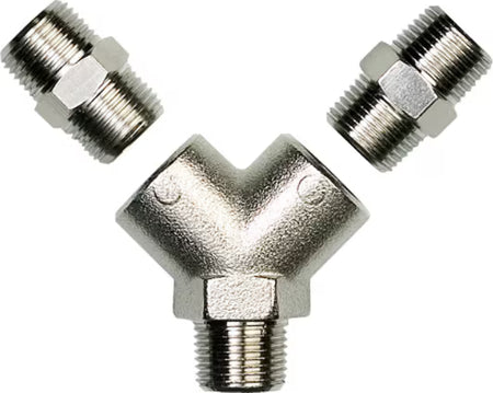 3M™ Koppeling 2 uitgangen 3/8"BSP vrouwelijk incl. mannelijke ad