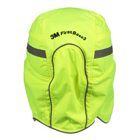 3M™ First Base™ 3 Stootpet 2021209, Winter, hi-viz, geel, korte klep, 55 mm, aangepast