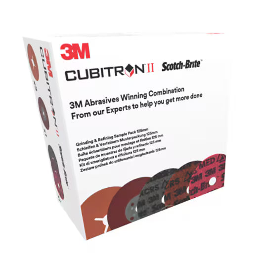 3M™ Slijp- en Verfijningsset, inclusief 125 mm 787C en PN-DH schijf, met 1 hoogwaardige geribbelde steunschijf, Sample