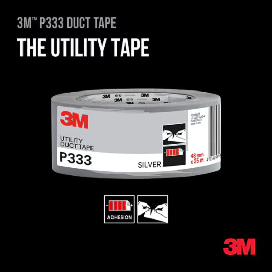 3M™  Ducttape P333 ZILVER, 48 mm x 25 m, 1 rol/verpakking