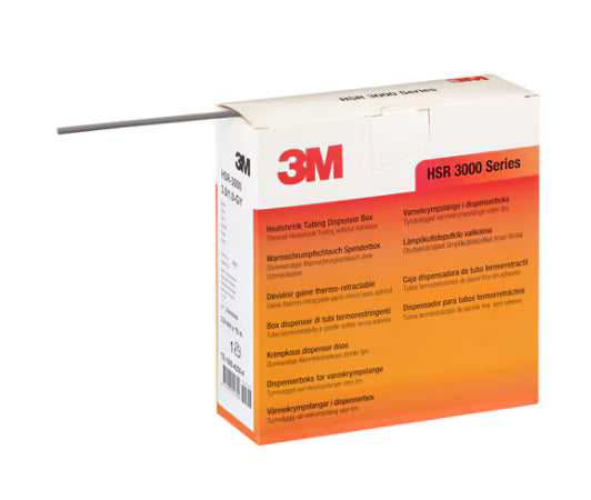 3M™ HSR 3000 Dunwandige Warmtekrimpkousbuis op Minirol, Grijs, 9/3 mm, 7 m, Dispenserdoos