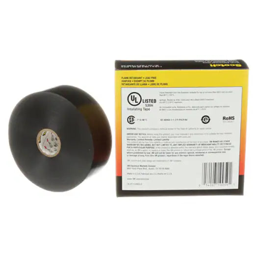 Scotch® 22 Vinyl Vinyl Electro-Isolatieband, Zwart, 38 mm x 33 m, 0,25 mm