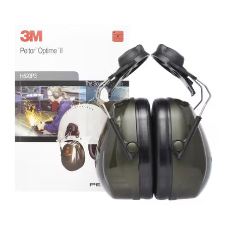 3M™ PELTOR™ Optime™ II Gehoorkappen, groen, helmbevestiging, H520P3E-410-GQ