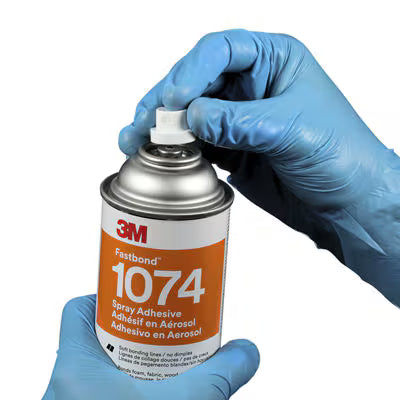 3M™ Fastbond™ Schuim- en textiellijm op waterbasis 1074, laag VOC-gehalte <6%, neutraal, nettogewicht 8,2 oz, 6 blikken/doos