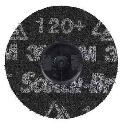 Scotch-Brite™ Roloc™ Precision Heavy Duty Surface Conditioning-schijf, HD-DR, Coarse 120+, TR, 76 mm, 25/Carton, 100 ea/Case