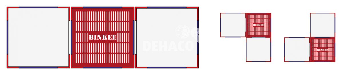 Binkee Zipper douchesluis 1+1+1 70 cm