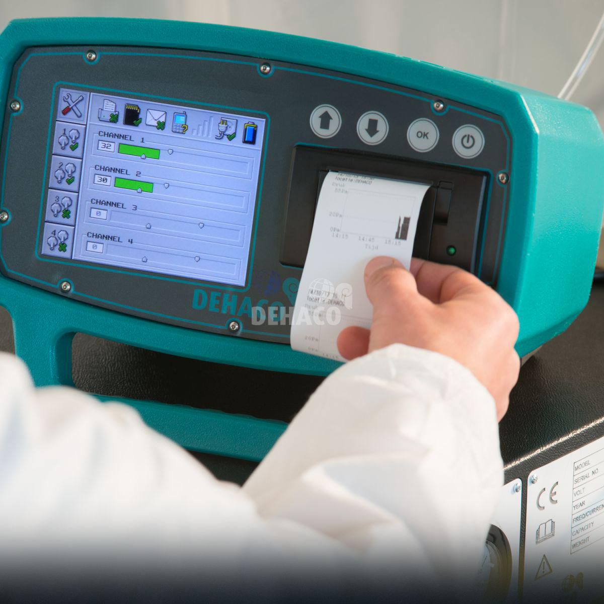 Bulk Air onderdrukregistratie monitor 4 kanalen