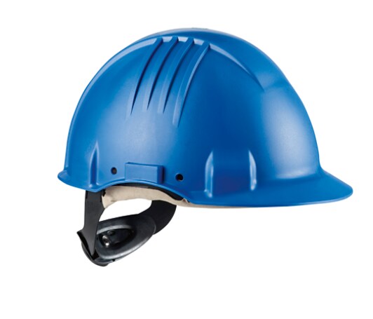 3M™ Veiligheidshelm voor hoge temperaturen, ratelverstelling, zonder ventilatie, 1000 V diëlektrisch, leren zweetband, blauw, G3501M-BB